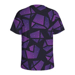 Purple Crystal Cosmic Galaxy Space Print Men's Sports T-Shirt