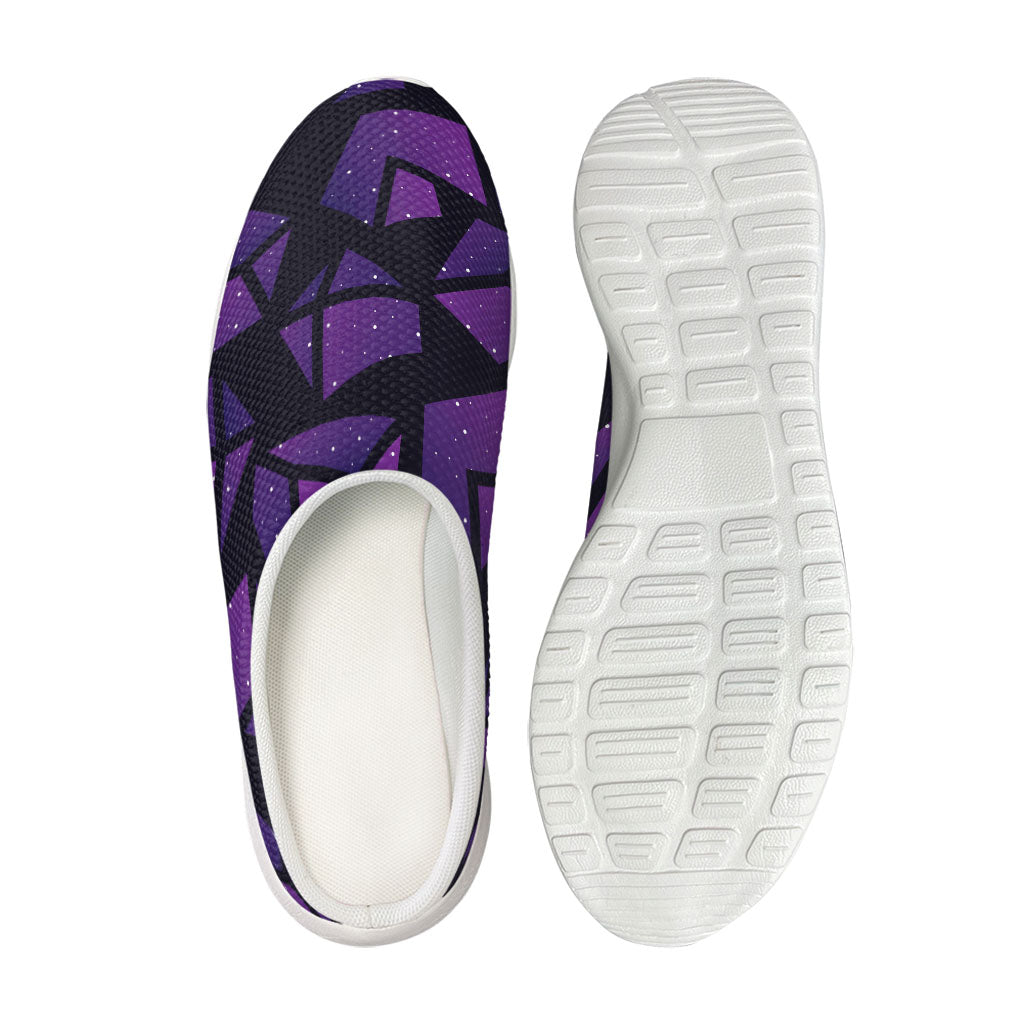 Purple Crystal Cosmic Galaxy Space Print Mesh Casual Shoes