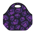 Purple Crystal Cosmic Galaxy Space Print Neoprene Lunch Bag