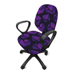Purple Crystal Cosmic Galaxy Space Print Office Chair Cover