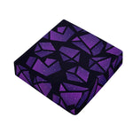 Purple Crystal Cosmic Galaxy Space Print Outdoor Seat Cushion Cover