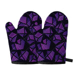 Purple Crystal Cosmic Galaxy Space Print Oven Mitts