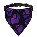 Purple Crystal Cosmic Galaxy Space Print Over The Collar Dog Bandana
