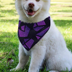 Purple Crystal Cosmic Galaxy Space Print Over The Collar Dog Bandana
