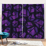 Purple Crystal Cosmic Galaxy Space Print Pencil Pleat Curtains