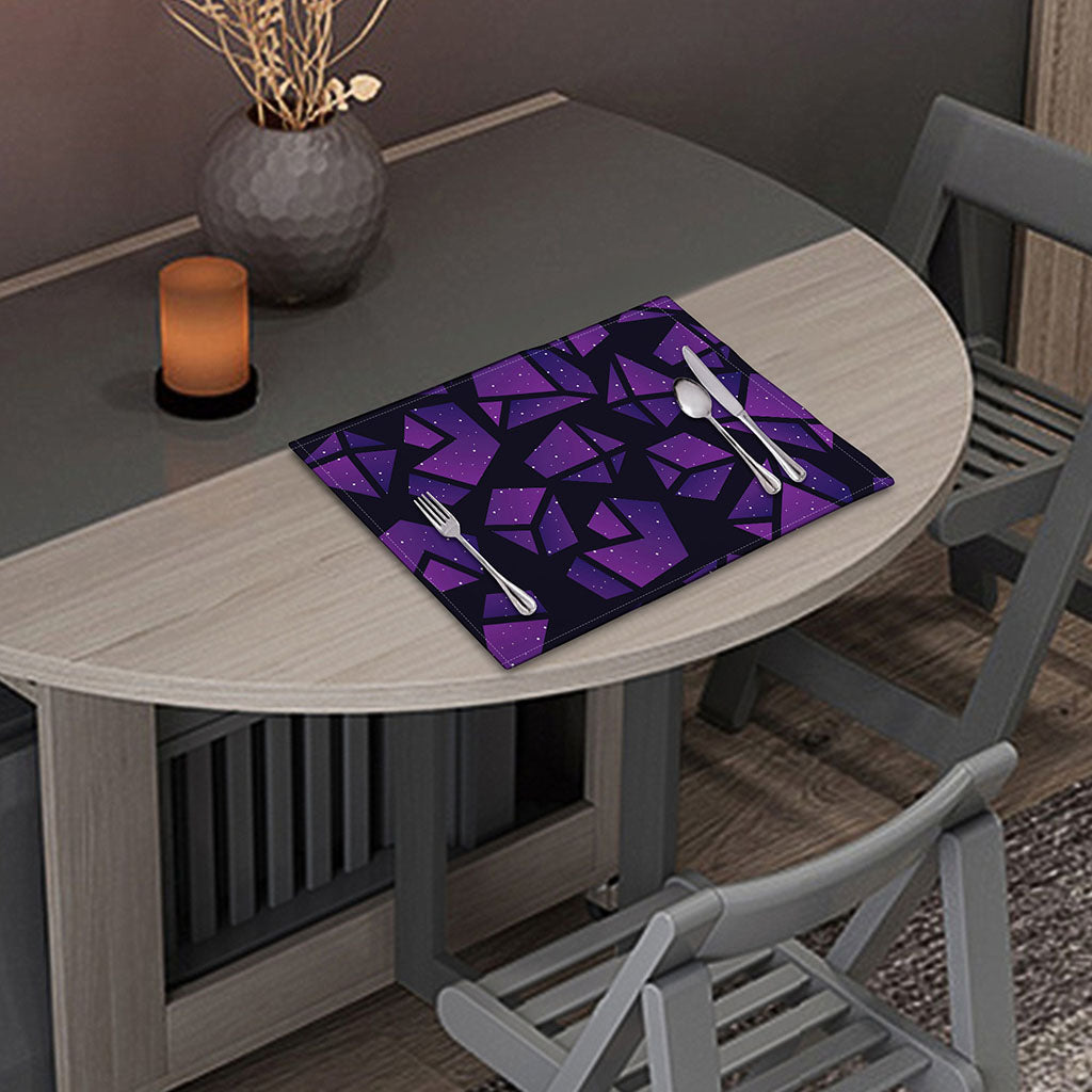 Purple Crystal Cosmic Galaxy Space Print Placemat