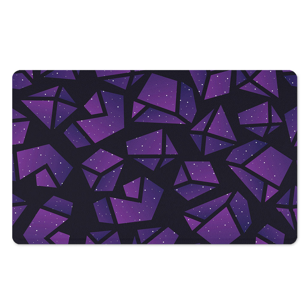 Purple Crystal Cosmic Galaxy Space Print Polyester Doormat