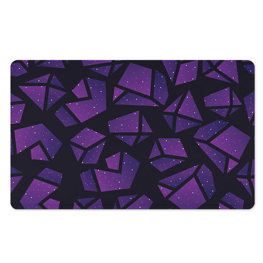 Purple Crystal Cosmic Galaxy Space Print Polyester Doormat