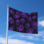 Purple Crystal Cosmic Galaxy Space Print Polyester Flag