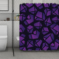 Purple Crystal Cosmic Galaxy Space Print Polyester Shower Curtain