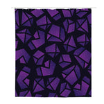 Purple Crystal Cosmic Galaxy Space Print Polyester Shower Curtain