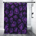 Purple Crystal Cosmic Galaxy Space Print Premium Shower Curtain
