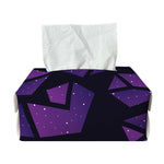 Purple Crystal Cosmic Galaxy Space Print Rectangle Tissue Box Cover