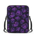 Purple Crystal Cosmic Galaxy Space Print Rectangular Crossbody Bag