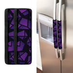 Purple Crystal Cosmic Galaxy Space Print Refrigerator Handle Covers