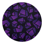 Purple Crystal Cosmic Galaxy Space Print Round Blanket
