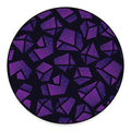 Purple Crystal Cosmic Galaxy Space Print Round Floor Mat