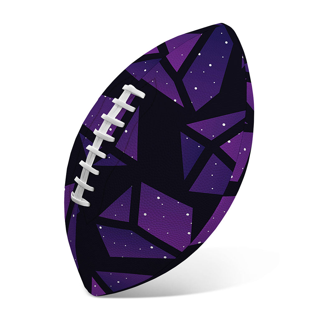 Purple Crystal Cosmic Galaxy Space Print Rugby Ball
