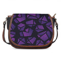 Purple Crystal Cosmic Galaxy Space Print Saddle Bag