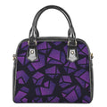 Purple Crystal Cosmic Galaxy Space Print Shoulder Handbag
