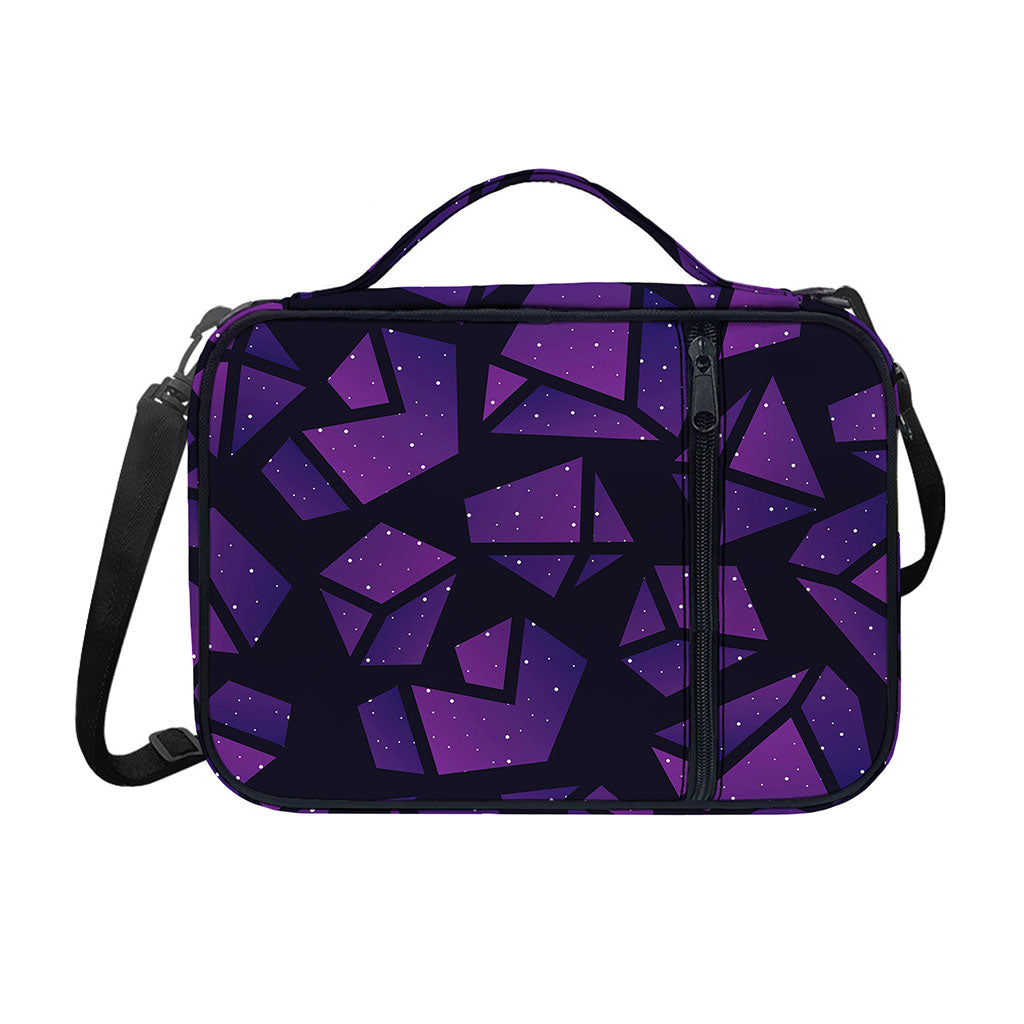 Purple Crystal Cosmic Galaxy Space Print Shoulder Strap Bible Bag