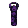Purple Crystal Cosmic Galaxy Space Print Single Neoprene Wine Tote