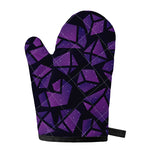 Purple Crystal Cosmic Galaxy Space Print Single Oven Mitt
