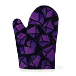 Purple Crystal Cosmic Galaxy Space Print Single Oven Mitt
