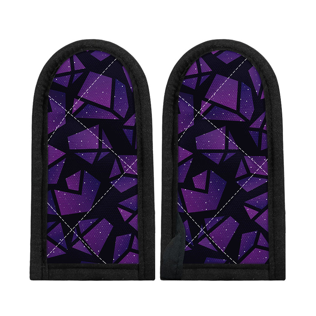 Purple Crystal Cosmic Galaxy Space Print Skillet Handle Cover