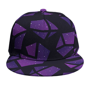 Purple Crystal Cosmic Galaxy Space Print Snapback Cap