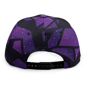 Purple Crystal Cosmic Galaxy Space Print Snapback Cap