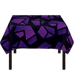 Purple Crystal Cosmic Galaxy Space Print Tablecloth