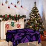 Purple Crystal Cosmic Galaxy Space Print Tablecloth