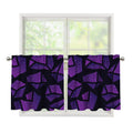 Purple Crystal Cosmic Galaxy Space Print Tier Curtains