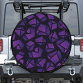 Purple Crystal Cosmic Galaxy Space Print Tire Cover