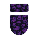 Purple Crystal Cosmic Galaxy Space Print Toilet Lid And Tank Cover Set