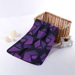 Purple Crystal Cosmic Galaxy Space Print Towel