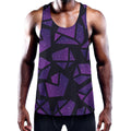 Purple Crystal Cosmic Galaxy Space Print Men's Workout Tank Top