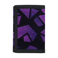 Purple Crystal Cosmic Galaxy Space Print Trifold Wallet