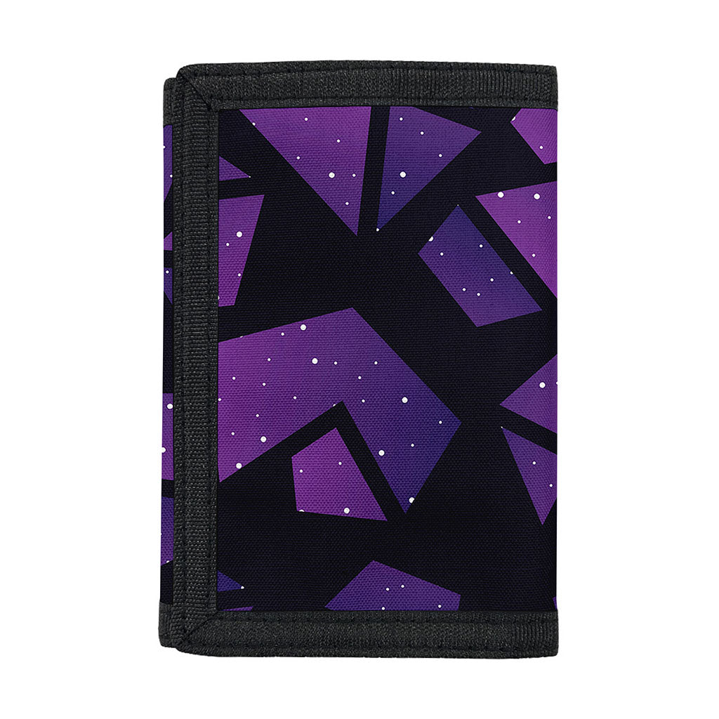 Purple Crystal Cosmic Galaxy Space Print Trifold Wallet