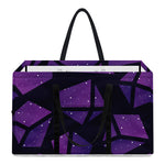 Purple Crystal Cosmic Galaxy Space Print Utility Tote Bag