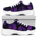 Purple Crystal Cosmic Galaxy Space Print White Chunky Shoes