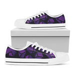 Purple Crystal Cosmic Galaxy Space Print White Low Top Sneakers