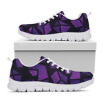 Purple Crystal Cosmic Galaxy Space Print White Running Shoes