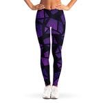 Purple Crystal Cosmic Galaxy Space Print Women's Leggings