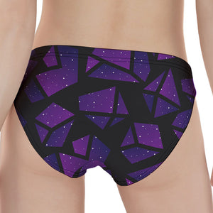 Purple Crystal Cosmic Galaxy Space Print Women's Panties