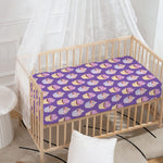 Purple Cupcake Pattern Print Baby Crib Sheet