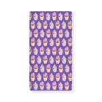 Purple Cupcake Pattern Print Baby Crib Sheet