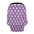 Purple Cupcake Pattern Print Baby Seat Cover