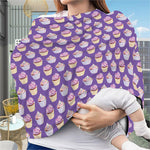 Purple Cupcake Pattern Print Baby Seat Cover